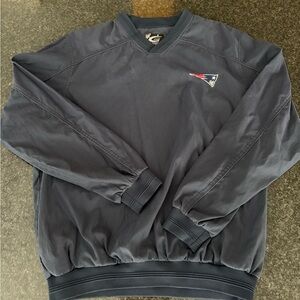 Men's Patriots Navy Pullover Wind Jacket